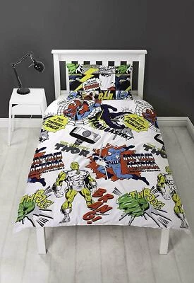 £20.99 • Buy Marvel Comic Junior Single Duvet Set Bedding Double Kids Hero
