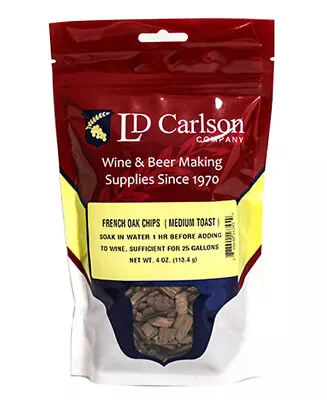 French Oak Chips Medium Toast 4oz Pack For Beer Wine Brandy Or Moonshine Alcohol • $7.95