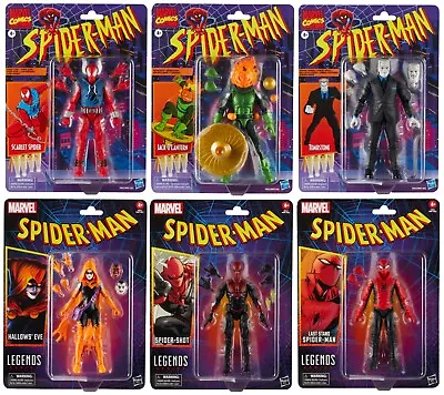 2024 Marvel Spider-Man Legends Retro Card Wave 4 6  Scale Hasbro Figures Set 6pc • $229.89