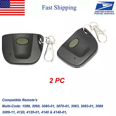 2PK Garage Door Remote For Linear Multicode 300mhz 10 Dip 3089 3060 3070 Opener • $14.89