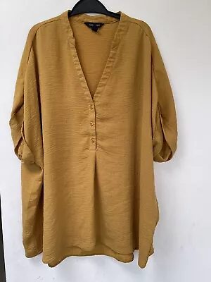 £2 • Buy 🌺Ladies Top Size 18 Yellow Mustard Blouse Shirt