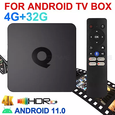 2024 Android 11 TV BOX 4K FHD 5G WiFi6 Smart Media Player Quad Core 4+32GB BT5.2 • $43.99