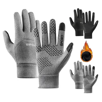 Winter Warm Gloves Non-Slip Thermal Touch Screen Mittens For Cycling Running • £8.99