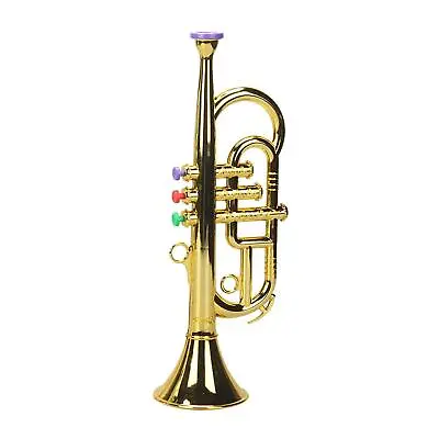 £12.70 • Buy Trumpet ABS Metallic Play Props Simulation Colored Keys Toy Musical Instrument
