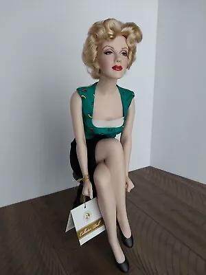 Marilyn Monroe Franklin Mint Porcelain Portrait Doll  UNFORGETTABLE BOX COA Mint • $340