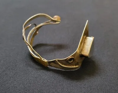 Vintage Mid-Century Brass Brutalist Cuff Bracelet • $30