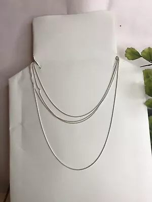 Silver Chain Necklace 925 Very Long - 76cm Drop - Never Worn • £10