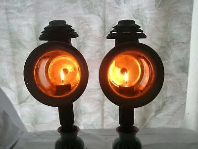 Pair Of Vintage French Carriage Coach Lamp Lantern Candle Lights - UNTOUCHED • £99.99