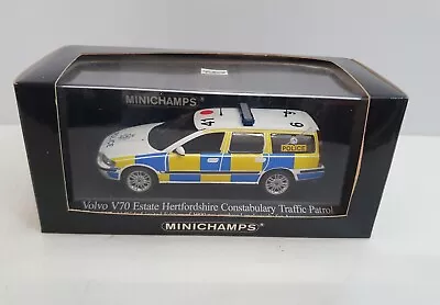 Minichamps Volvo V70 Estate Hertfordshire Police Traffic Patrol 433 171892 Boxed • £70