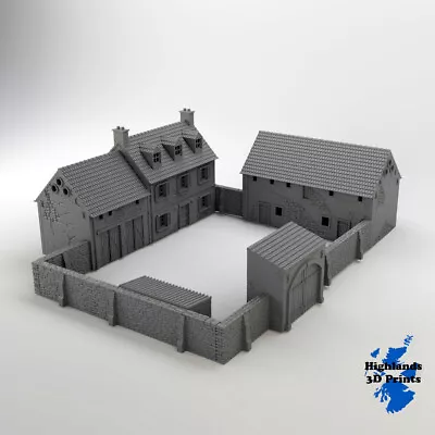 Normandy Farmstead 20mm 1:72 WW2 Building Terrain Tabletop Gaming 3D Print • £8.99