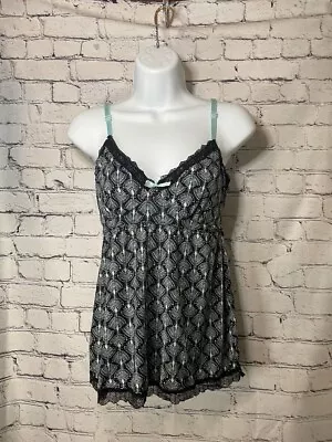 Marilyn Monroe Black/White/Blue Cami With Lace Trim - Size Small • $22