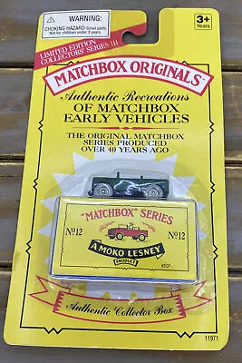  1993 MATCHBOX Originals Reproduction - NO. 12 LAND ROVER • $9.95