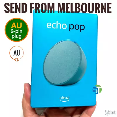 Amazon ECHO POP Compact Smart Speaker WIFI Alexa Spotify Bluetooth Midnight Teal • $52.88