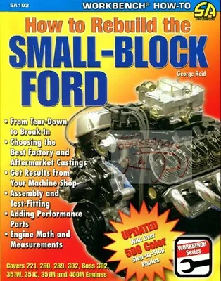 Ford Engine Rebuild Manual 302 289 351 How To Reid Book Shop Repair • $49.95