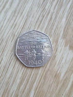 2015 75th Anniversary Of The Battle Of Britain 50P Fifty Pence Coin Circulated • £1.75