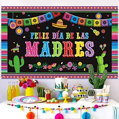 Feliz Dia De Las Madres Banner 72x45 Inches Fiesta Party Decorations Mexican  • $19.73