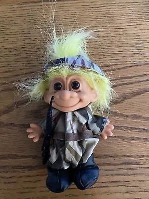 Russ 5  Troll Doll  Military Soldier With Rifle & Helmet Camo • $5