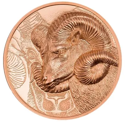 2022 250 Togrog Mongolia MAGNIFICENT ARGALI 50g Cooper Proof-Like Coin. • $49.95