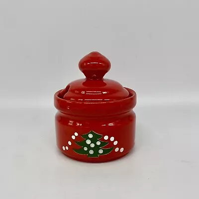 Waechtersbach Christmas Tree Red Sugar Bowl Made In Germany • $29.99