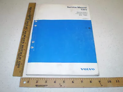 Volvo 8 87 Climate Control 850 1992 Service Shop Repair Manual Tp 31861/2 (801) • $11.10