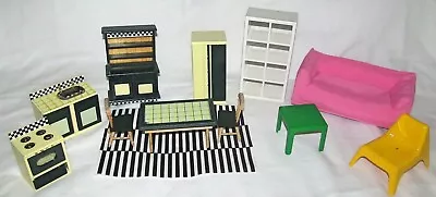 11 IKEA & Mellissa & Doug Vintage Kitchen Couch Chair Doll House Furniture Lot • $25.60