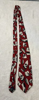 Fornasetti Silk Neck Tie Exclusive Red Face Sculpture Pieces Design Italian • $86.99