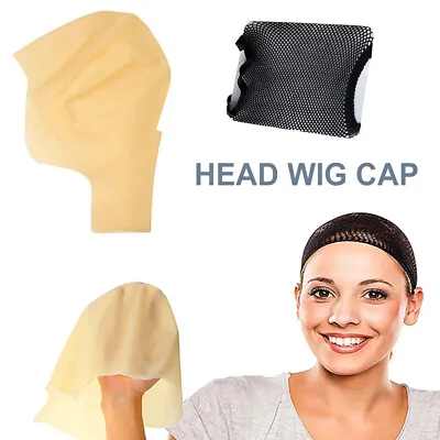 Bald Cap Skin Head Unisex Funny Skinhead Dress Fancy Costume Latex Wig Cap Set • $8.02