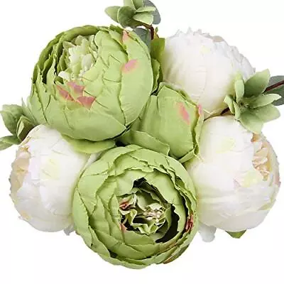 Silk Peony Bouquet Vintage Artificial Peonies Flower For Home Wedding Party D... • $25.20