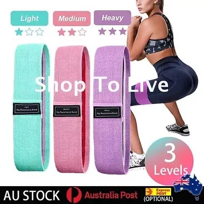 1x Elastic Exercise Yoga Fitness Resistance Bands Home Loop Workout Strap Power • $7.49