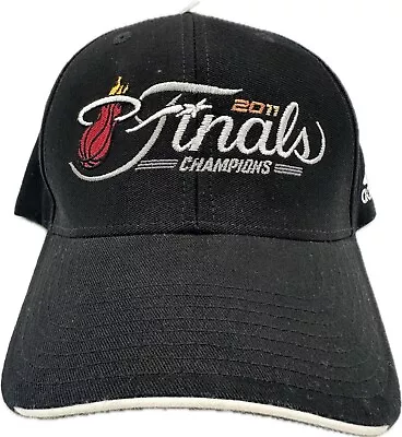 2011 Finals Conference Champions Miami Heat NBA Adidas Adult Black Cap Hat • $17.29