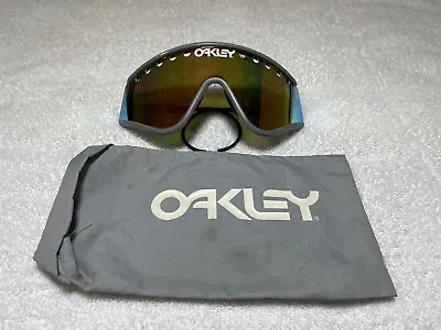 Oakley Eyeshade Factory Pilot Grey Sunglasses - Fire Iridium - VERY NICE • $179.99