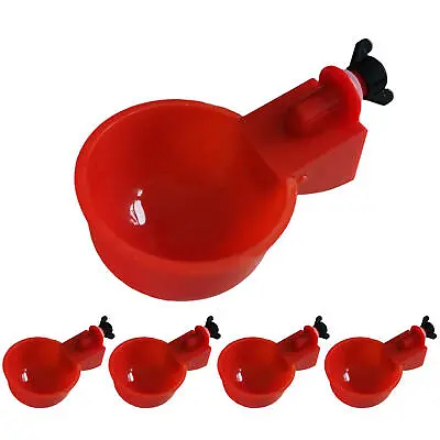 Chicken Automatic Watering Cups 2/5/12 PCS Drinker Waterer For Duck Quail Hen  • $8.18