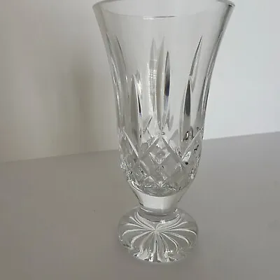 Vintage Waterford Style Glass  Flower Vase Decorative EUC • $24.99