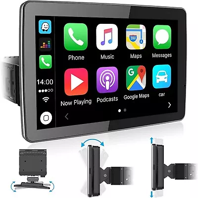 Single Din Bluetooth Car Stereo: 9 Inch IPS Touchscreen Audio With Carplay |  • $149.99