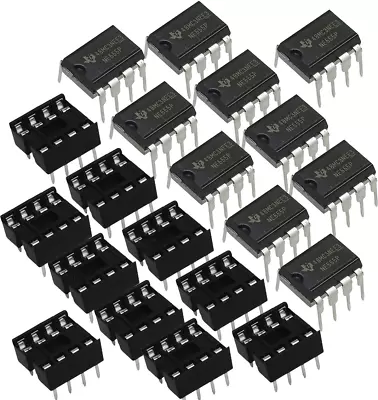 Texas Instruments NE555P IC Single Precision Timer & 8-Pin DIP Sockets With Mach • $16.06