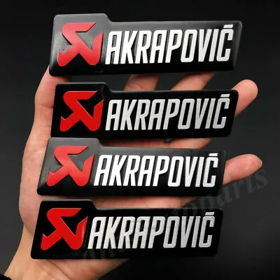 4pcs Metal AKRAPOVIC Exhaust Heat Resistant Foil Car Emblem Badge Decal Sticker • $19.90