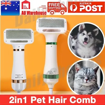 2 In 1 Portable Pet Dryer Dog Hair Dryer And Comb Pet Grooming Cat Fur Brush AU • $20.85