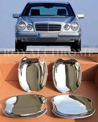 US STOCK Set 4X CHROME Door Handle Cups For Mercedes E CLASS W210 95-02 E55 E320 • $39.89