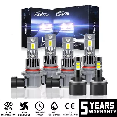 For GMC	Sierra 2500 HD SL Crew Cab Pickup 2001-2002 LED Headlight Fog Light Bulb • $79.99