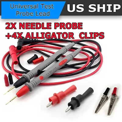 Multimeter Test Leads For Meter Electrical Alligator Clip Probes 1000V 20A • $7.95