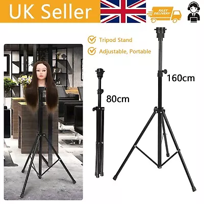 £13.49 • Buy Adjustable Wig Head Stand Mannequin Tripod Holder For Hairdressing Training UK