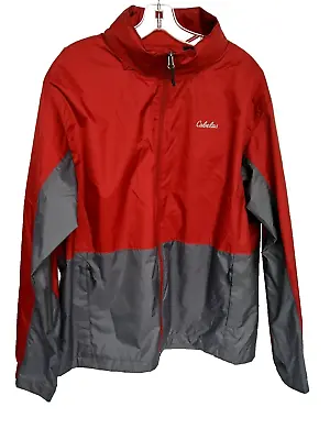 Cabelas Men's Sz L Rain Swept 4MOST REPEL Jacket Wind Breaker Full Zip Hood • $22.95