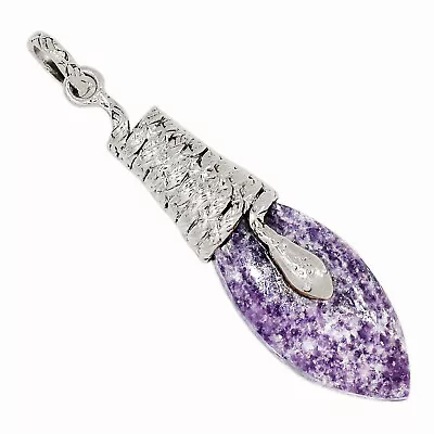 Snake - Natural Purple Lepidolite 925 Silver Pendant Jewelry ALLP-21471 SNKP3 • $16.99