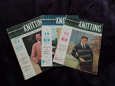 3 Modern Knitting Magazines For Machine Knitters Sept 1959/Nov 1962/May 1963  • £6