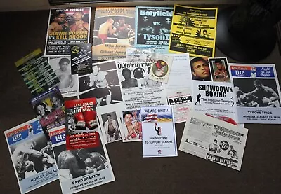 25 Diff Boxing Programs Flyers Promo Photos Postcards Etc Tyson Hearns Ali • $19.95