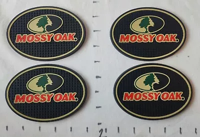 4 Rubber Mossy Oak Coaster Set Black No Slip MO-68515 Like Bar Drip Mats EUC  • $9.99