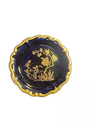 ROSENTHAL  Hand Painted Blue Porcelain Saucer 3 1/4” • $25