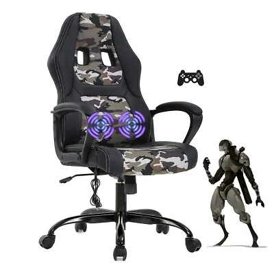 Ergonomic Gaming Chair Massage Adjustable Office Chair Executive Computer Chairs • $86.44