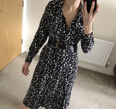 £3.50 • Buy Asos Leopard Print Dress Black And White