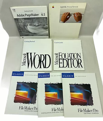 Vintage Microsoft Word 5.0 Macintosh 1991 AppleTalk 1986 FileMaker Manuals Lot • $16.01